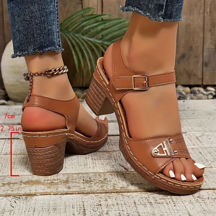Women's Orthopedic Open-Toe Adelina Comfort Strap Sandals, Secure Support