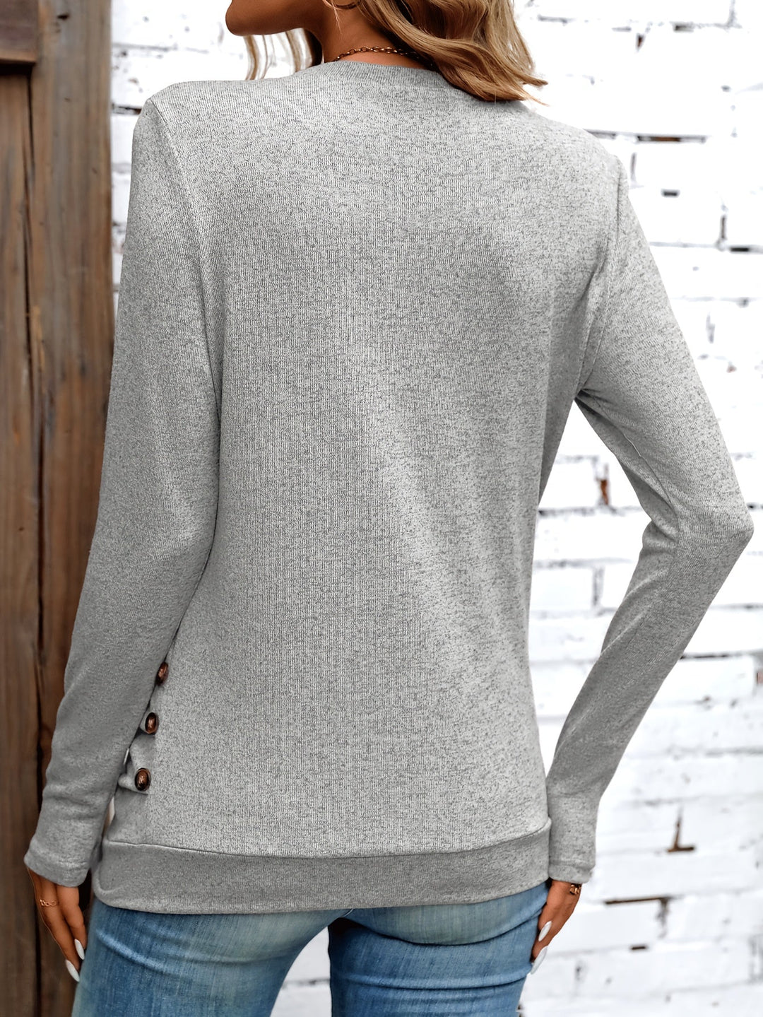 Kelly | Women's Longline Trendy Long-Sleeve Top