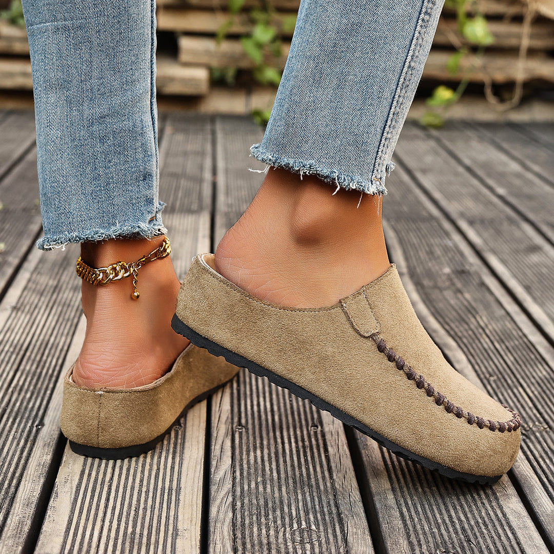 Cushioned Open-Toe Retro-Inspired Orthopedic Slippers for Women with Arch Support
