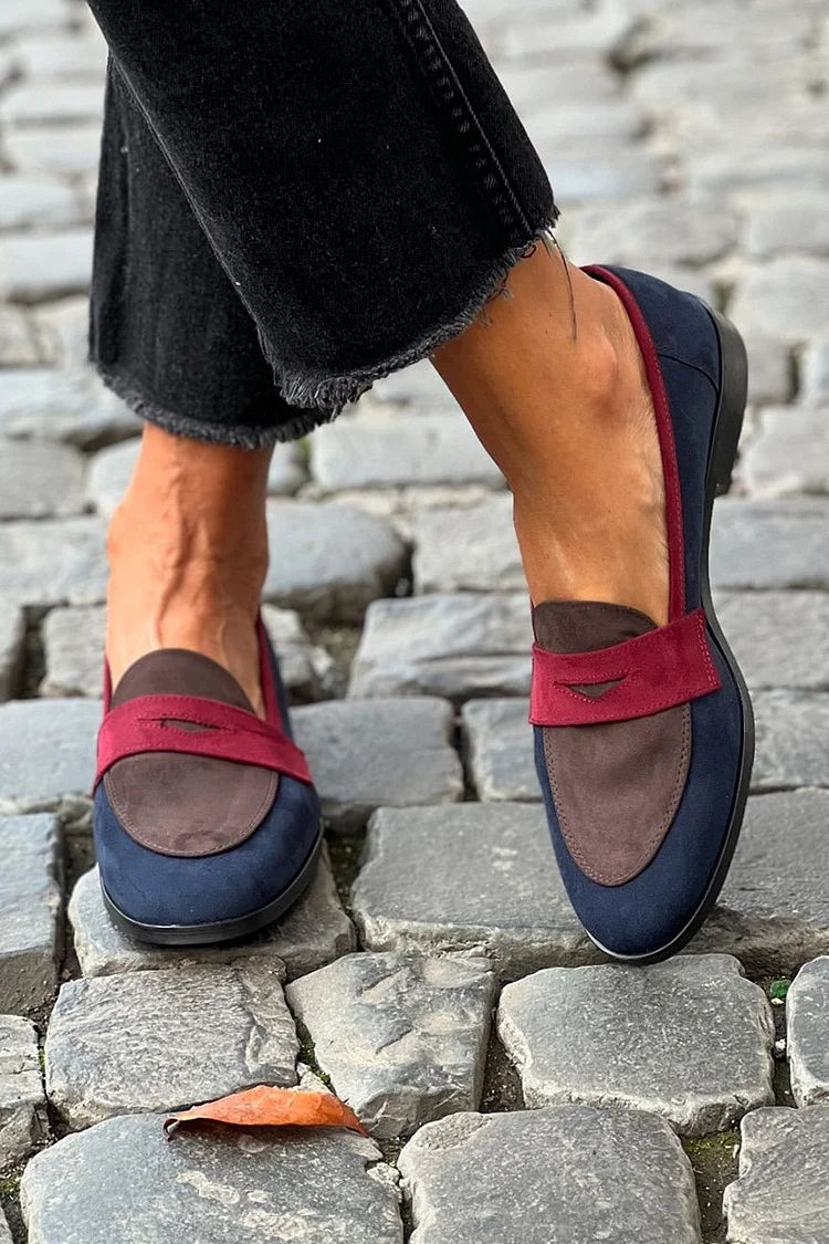Women's Cushioned Slip-On Colour Accent Loafers