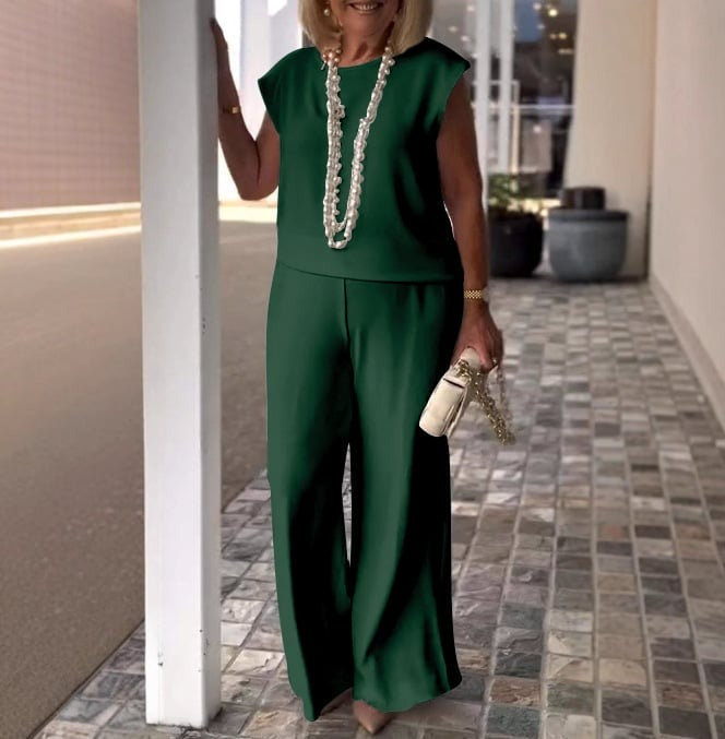 Caledona | Women's Elegant Comfy Set with Cap Sleeve