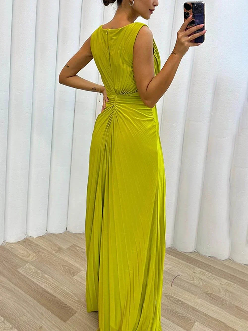 Serena | Women's Pleated Maxi Evening Dress