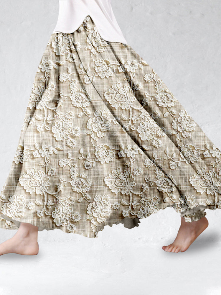 Caliane | Women's Floral Petal Print Skirt