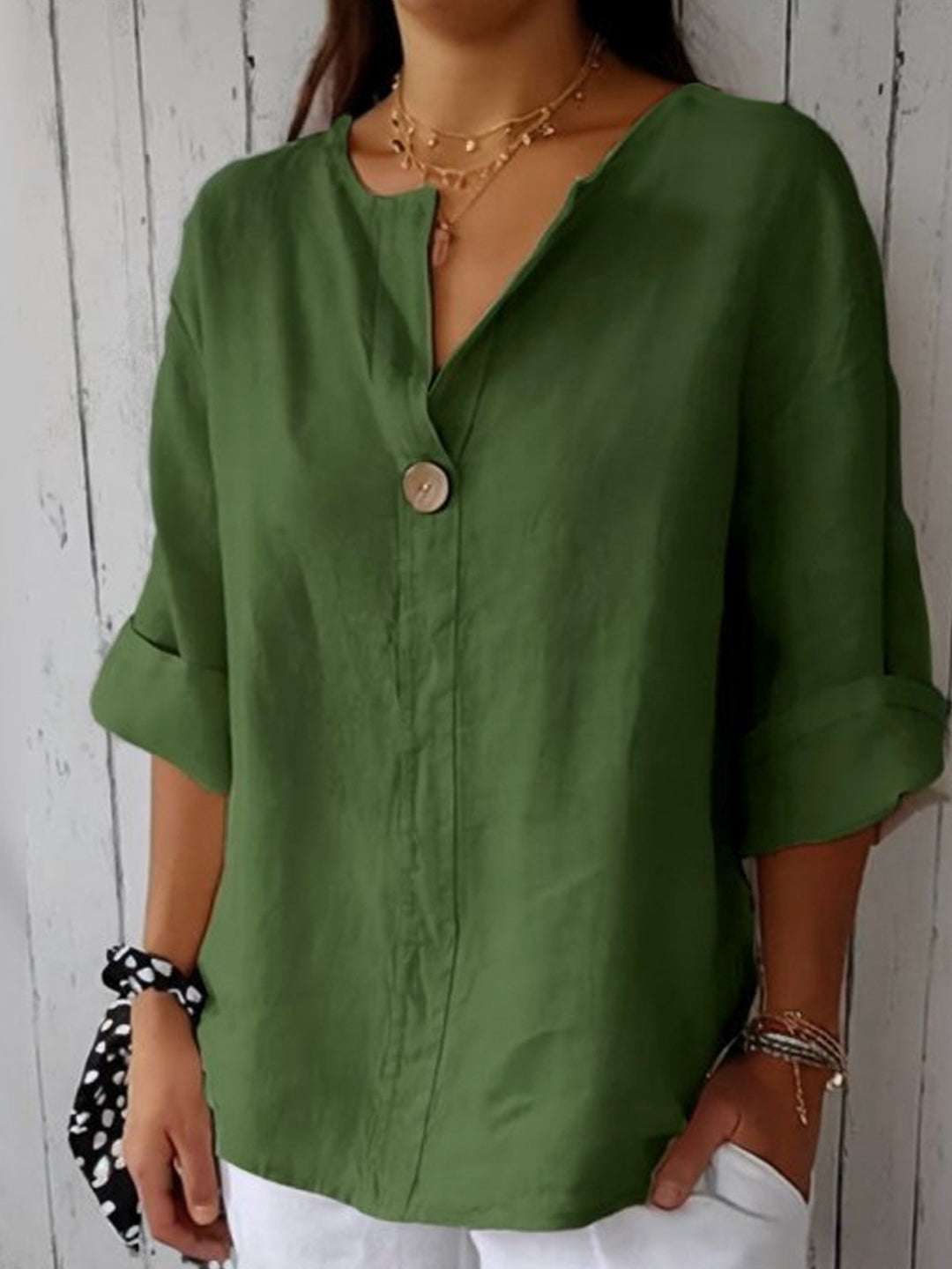 Angela | Women's Casual V-Neck Blouse