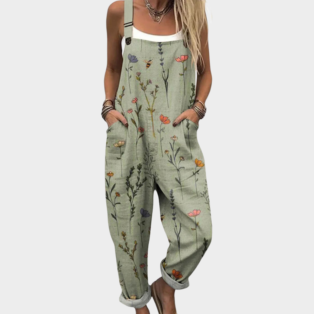 Women's Comfortable Printed Dungarees