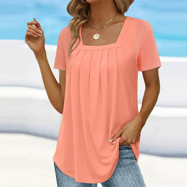 Brenda | Women's Longline Elegant Pleated Blouse
