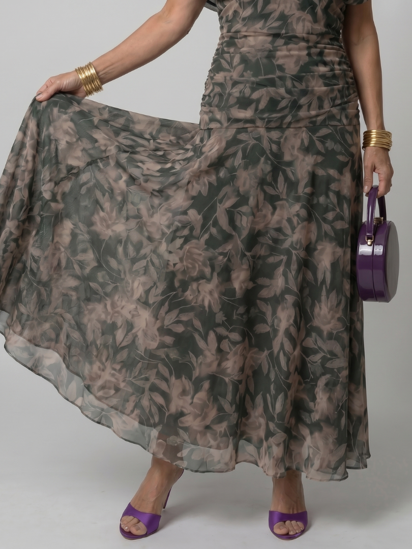 Calen | Women's Off Shoulder Flow Midi Dress