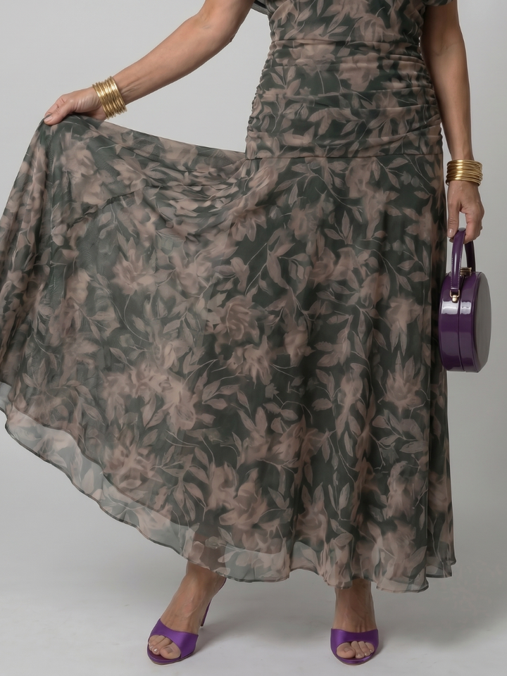 Calen | Women's Off Shoulder Flow Midi Dress