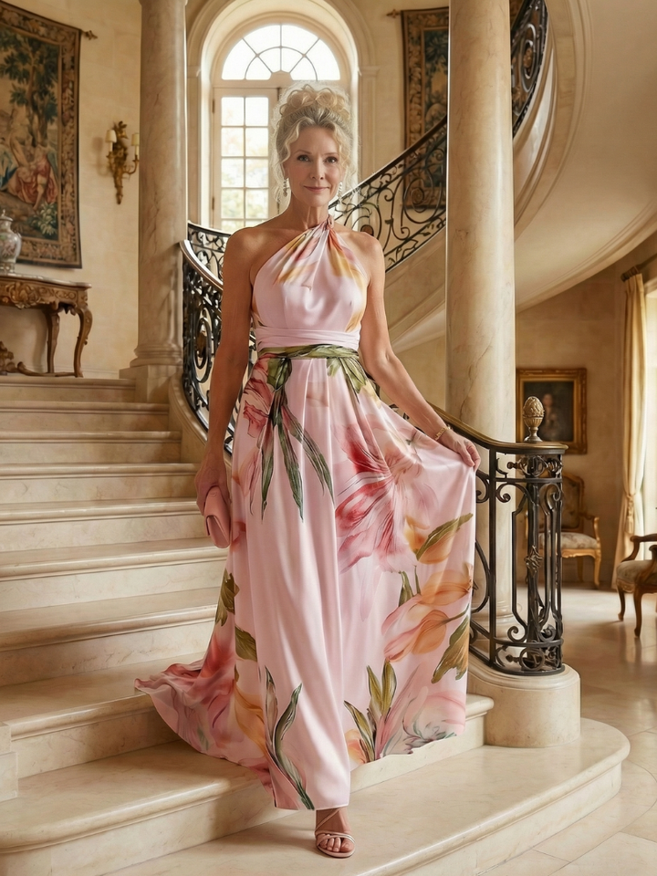 Amiel | Women's Light Floral Maxi Dress