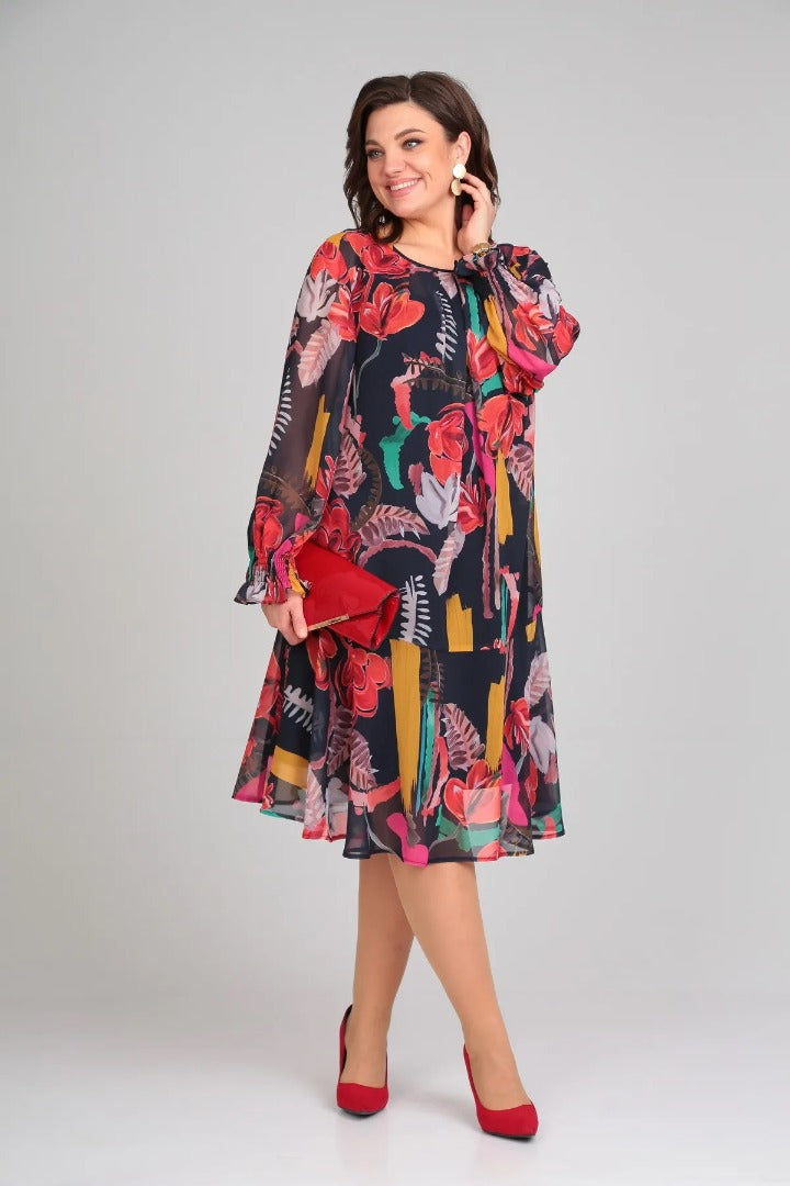 Andrea | Women's Stylish Floral Midi Dress