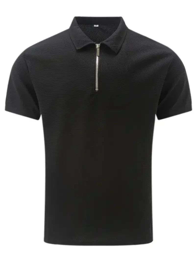 Men's Brit & Boho | The Summer Zip Polo with Short Sleeve