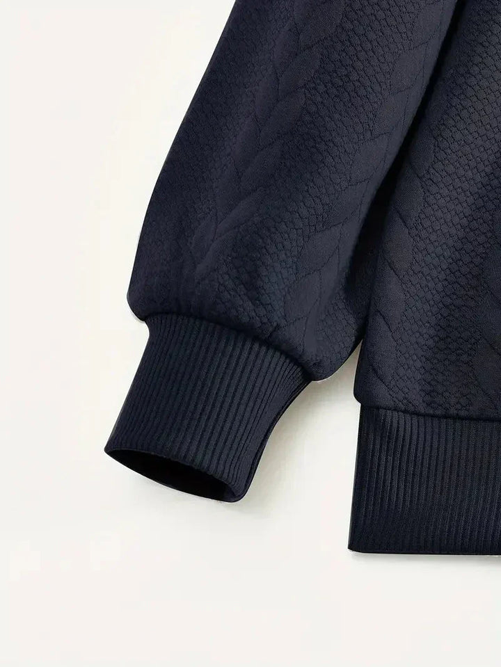 Men's Brit & Boho | Casual Jacquard Quarter-Zip Jumper