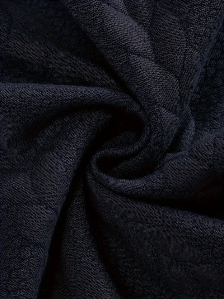 Men's Brit & Boho | Casual Jacquard Quarter-Zip Jumper