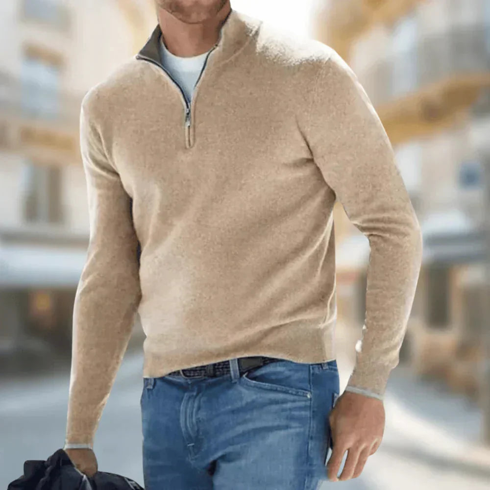 Brit & Boho | Hudson, Men's Quarter-Zip Jumper
