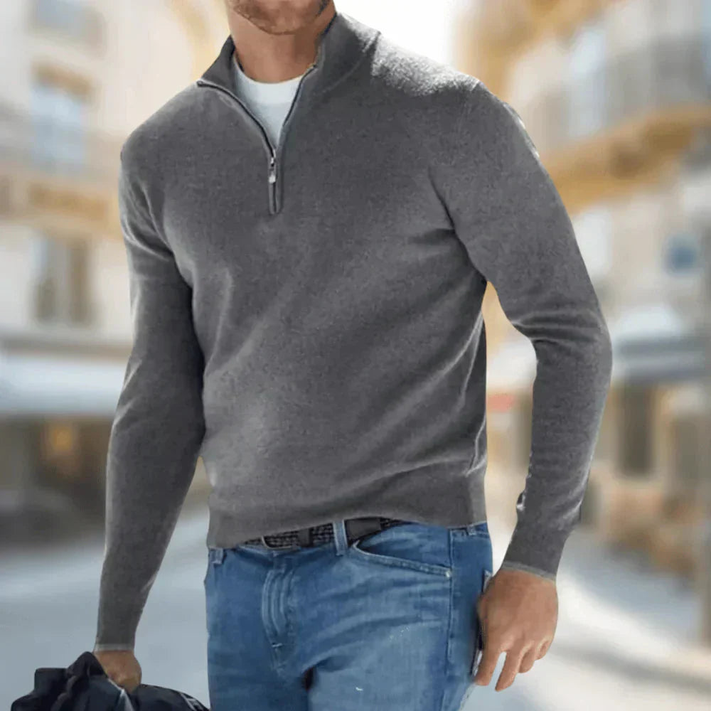 Brit & Boho | Hudson, Men's Quarter-Zip Jumper