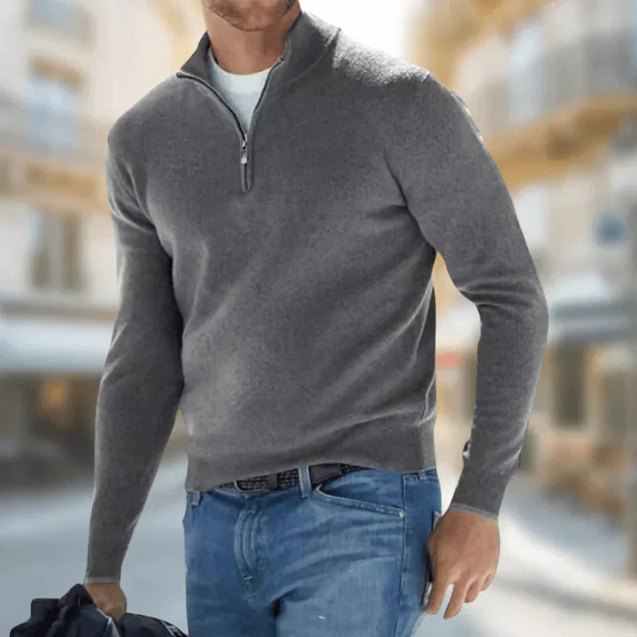 Brit & Boho | Hudson, Men's Quarter-Zip Jumper