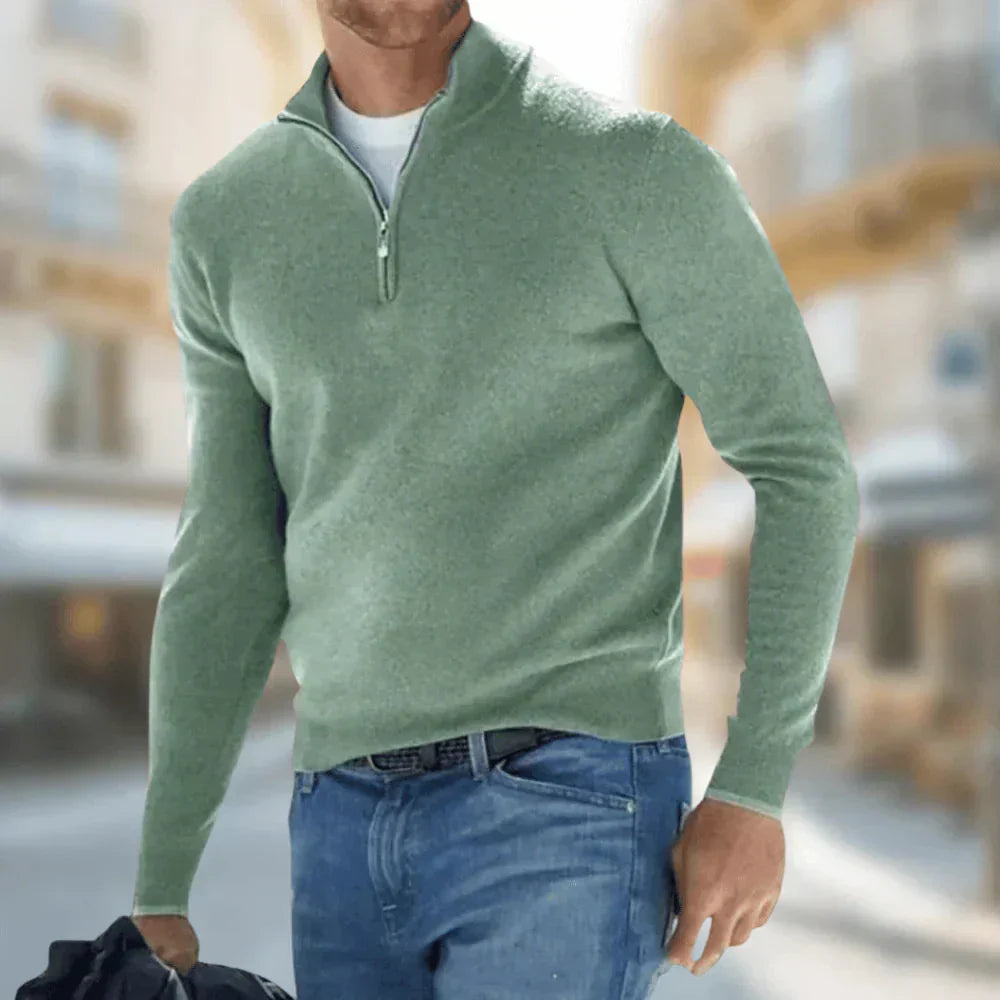 Brit & Boho | Hudson, Men's Quarter-Zip Jumper