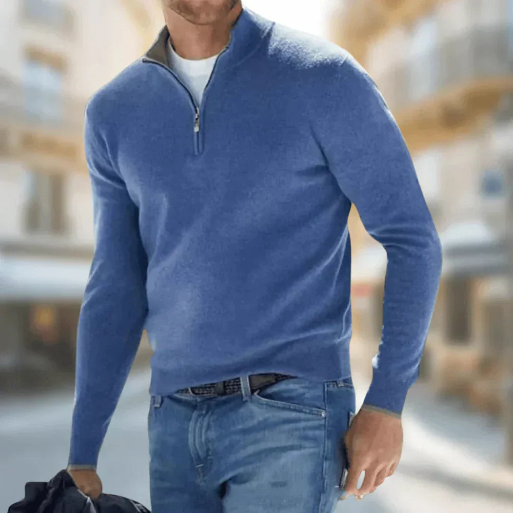 Brit & Boho | Hudson, Men's Quarter-Zip Jumper