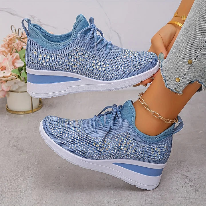 Lauryn | Women's Cushioned Lace-Up Ultra Comfortable Orthopedic Trainers