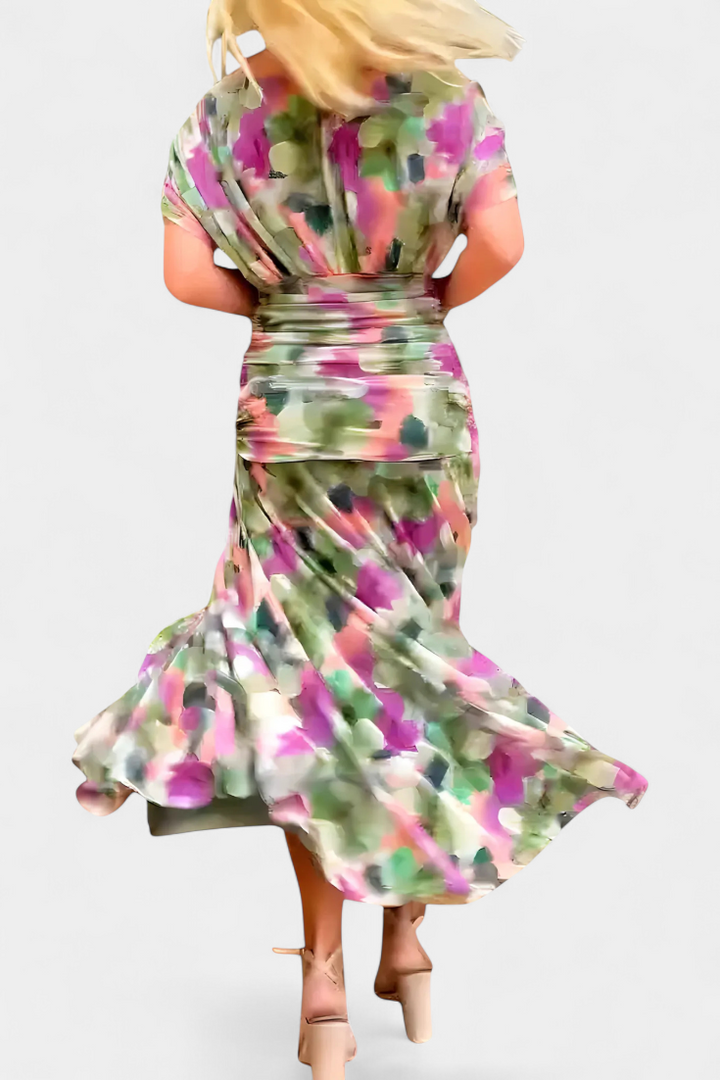 Alondra | Women's V-Neck Long Floral Maxi Dress