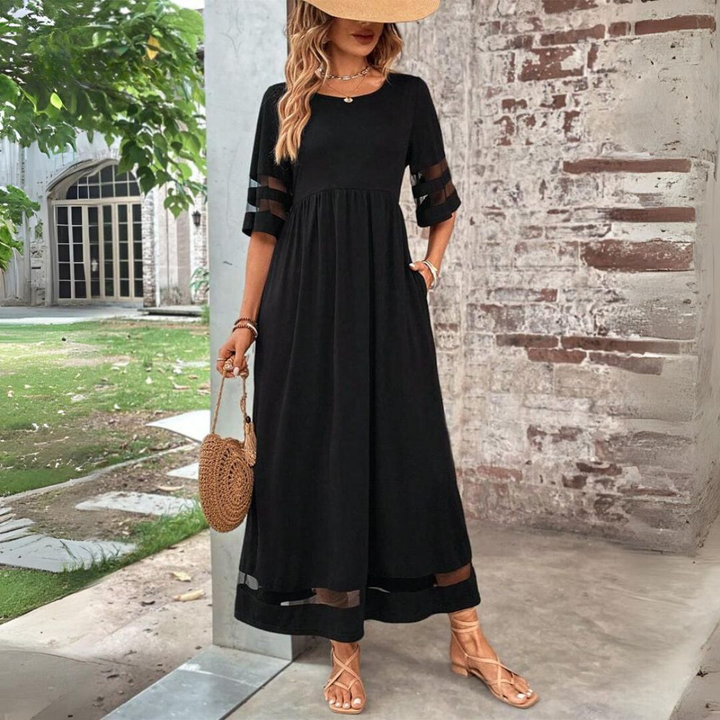 Aubrey | Women's Figure-Enhancing Midi Dress for a Sleek Silhouette