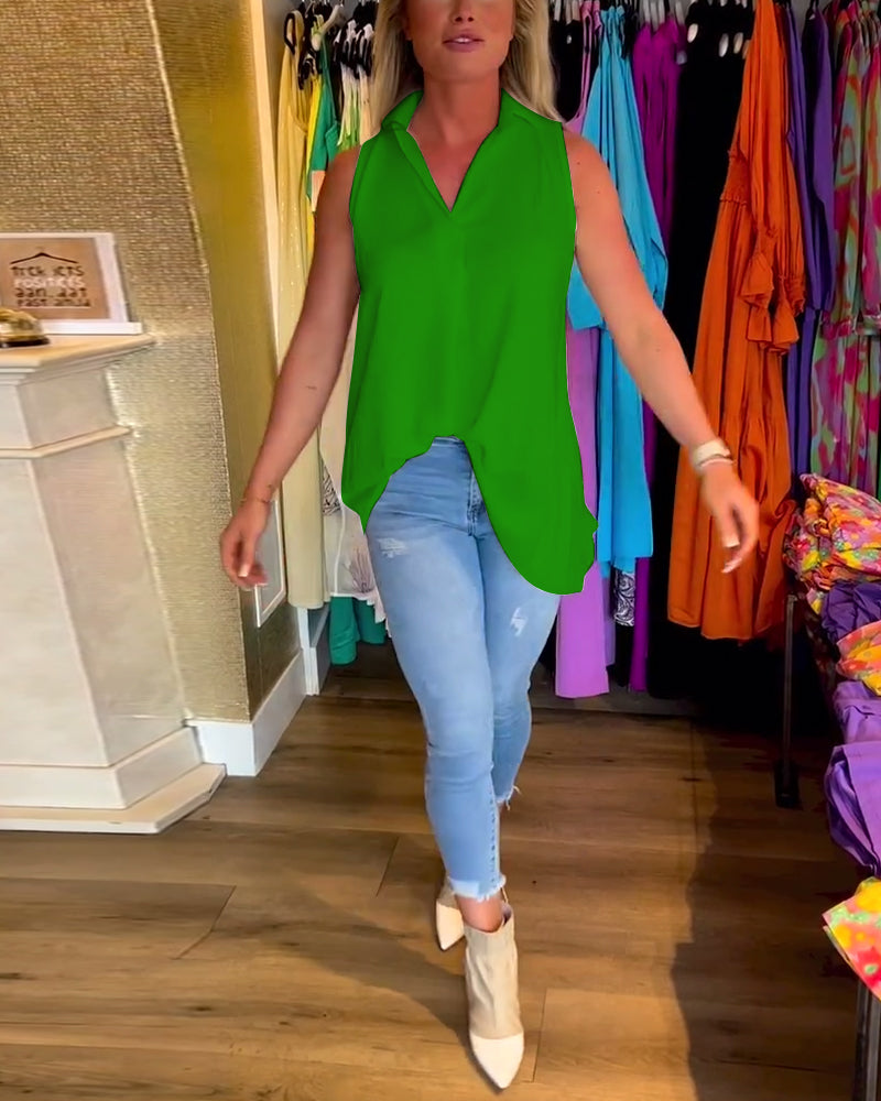 Alana | Women's Timeless Ruffled Sleeveless Top