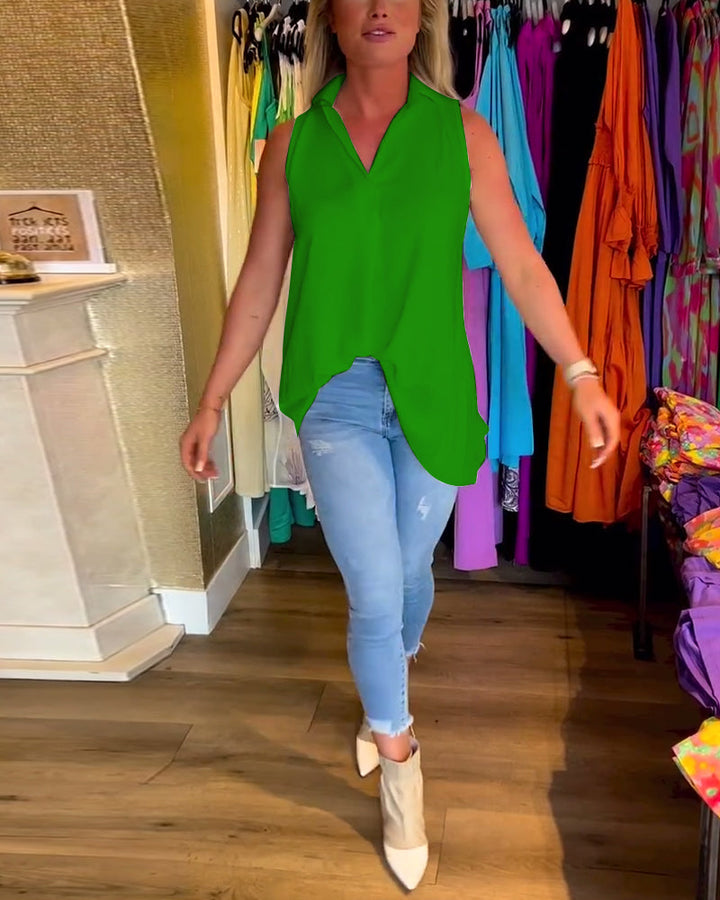 Alana | Women's Timeless Ruffled Sleeveless Top