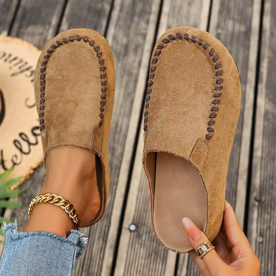 Cushioned Open-Toe Retro-Inspired Orthopedic Slippers for Women with Arch Support