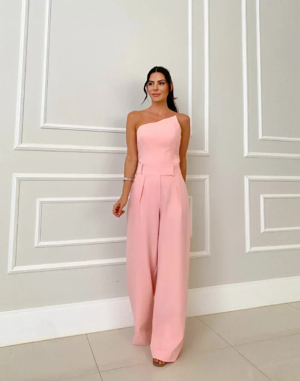 Angela | Women's Elegant Maxi Dress with Asymmetric Neck