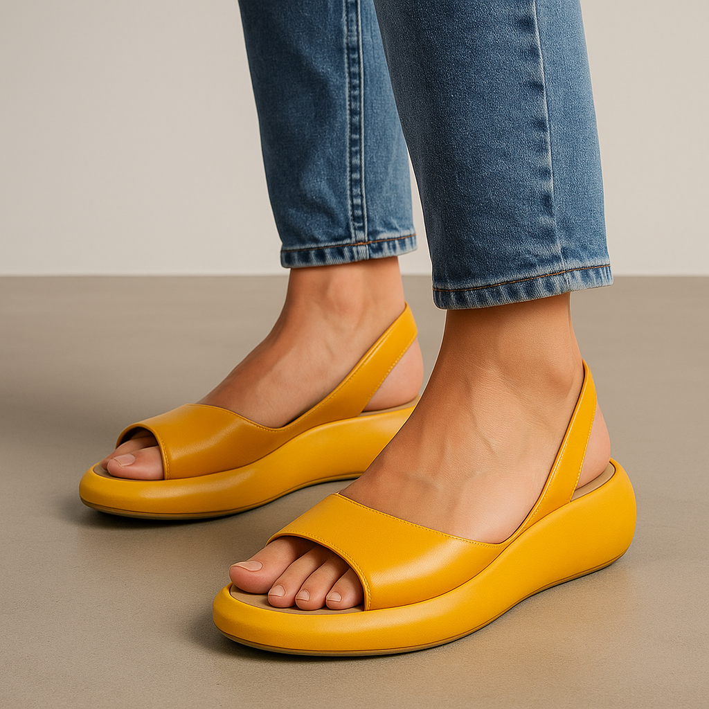 Women's Cushioned Slip-On Glenda Non-Slip Open-Toe Sandals