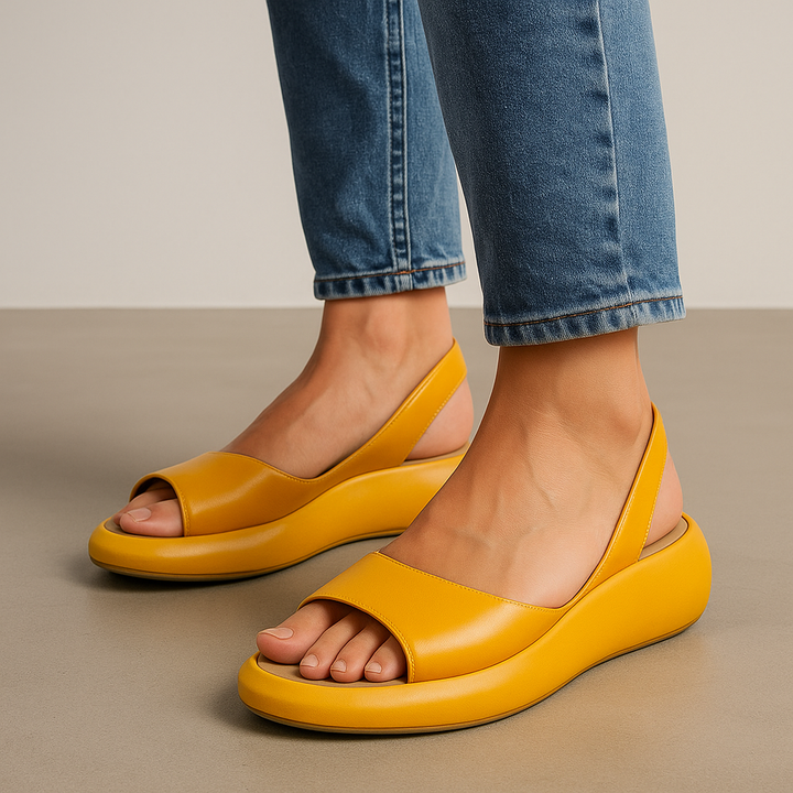 Women's Cushioned Slip-On Glenda Non-Slip Open-Toe Sandals