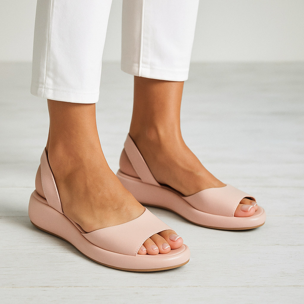 Women's Cushioned Slip-On Glenda Non-Slip Open-Toe Sandals