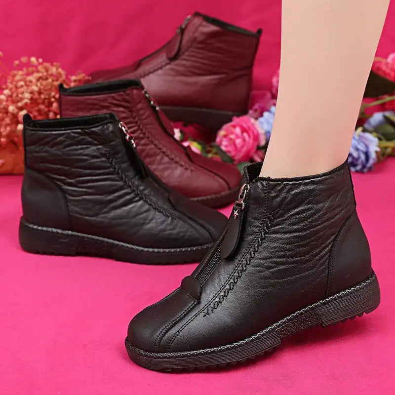 Mia | Women's Cushioned Zip Elegant Non-Slip Ankle Boots