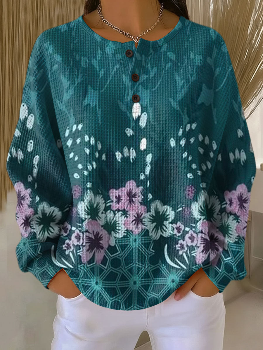 Nora | Women's Jumper with Floral Colour Pattern