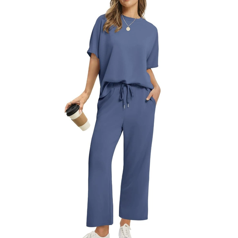 Avery | Women's Longline Casual Top and Trouser Set with Drawstring