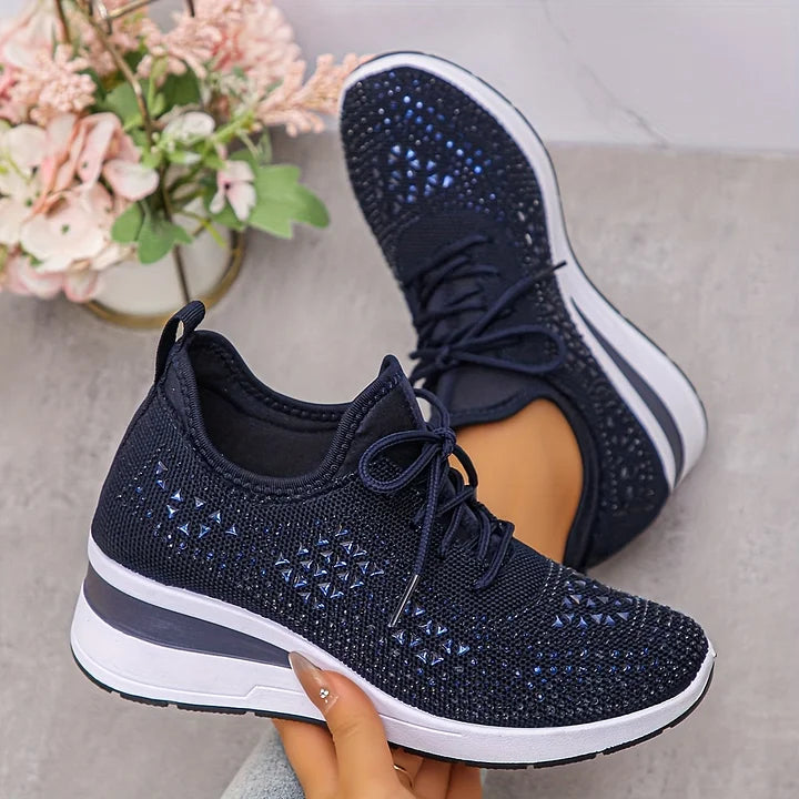 Lauryn | Women's Cushioned Lace-Up Ultra Comfortable Orthopedic Trainers