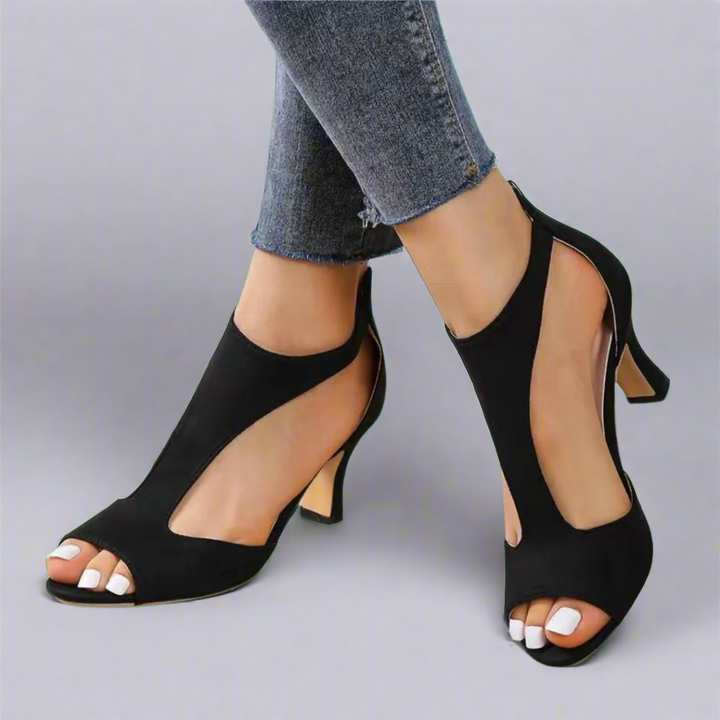 SerenaLift | Women's Cushioned Open-Toe Orthopedic Heel Sandals with Arch Support