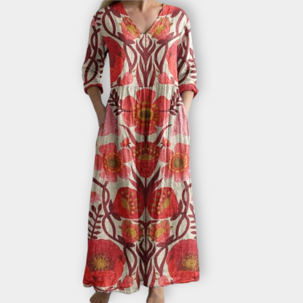 Adelgundis | Women's Boho Maxi Dress Made from Soft Premium Fabric