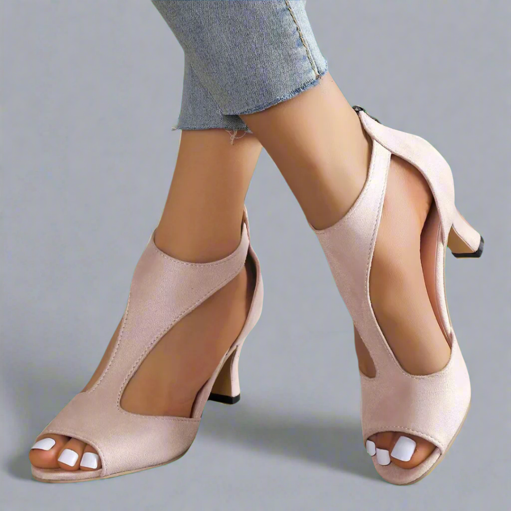 SerenaLift | Women's Cushioned Open-Toe Orthopedic Heel Sandals with Arch Support