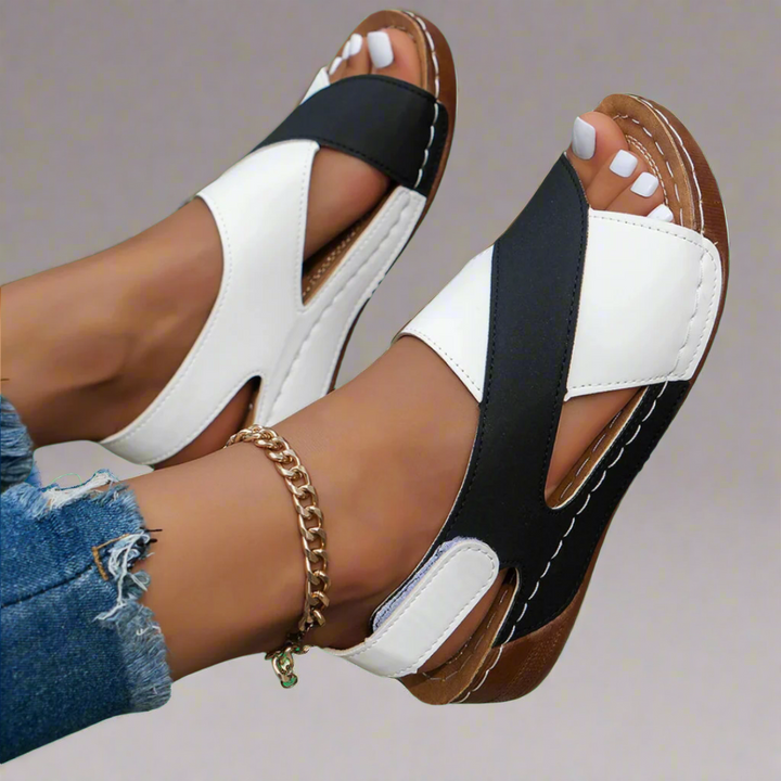 Alwine | Women's Slip-Resistant Open-Toe Elegant Wedge Shoes Made of Premium Material