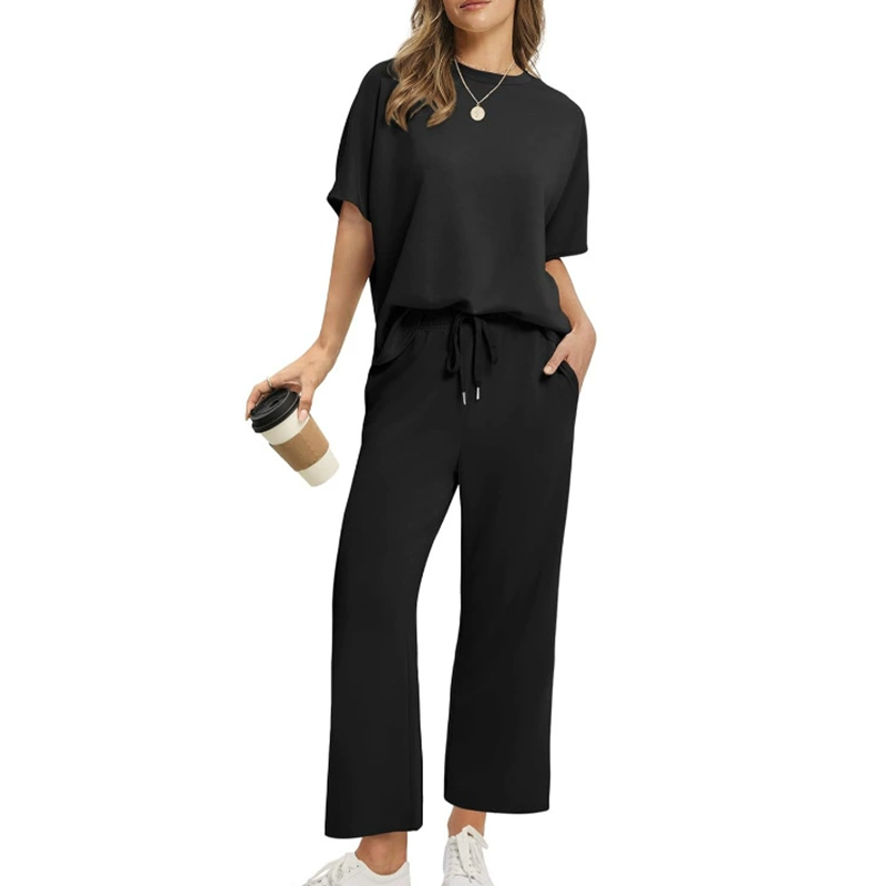 Avery | Women's Longline Casual Top and Trouser Set with Drawstring