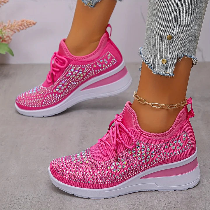 Lauryn | Women's Cushioned Lace-Up Ultra Comfortable Orthopedic Trainers