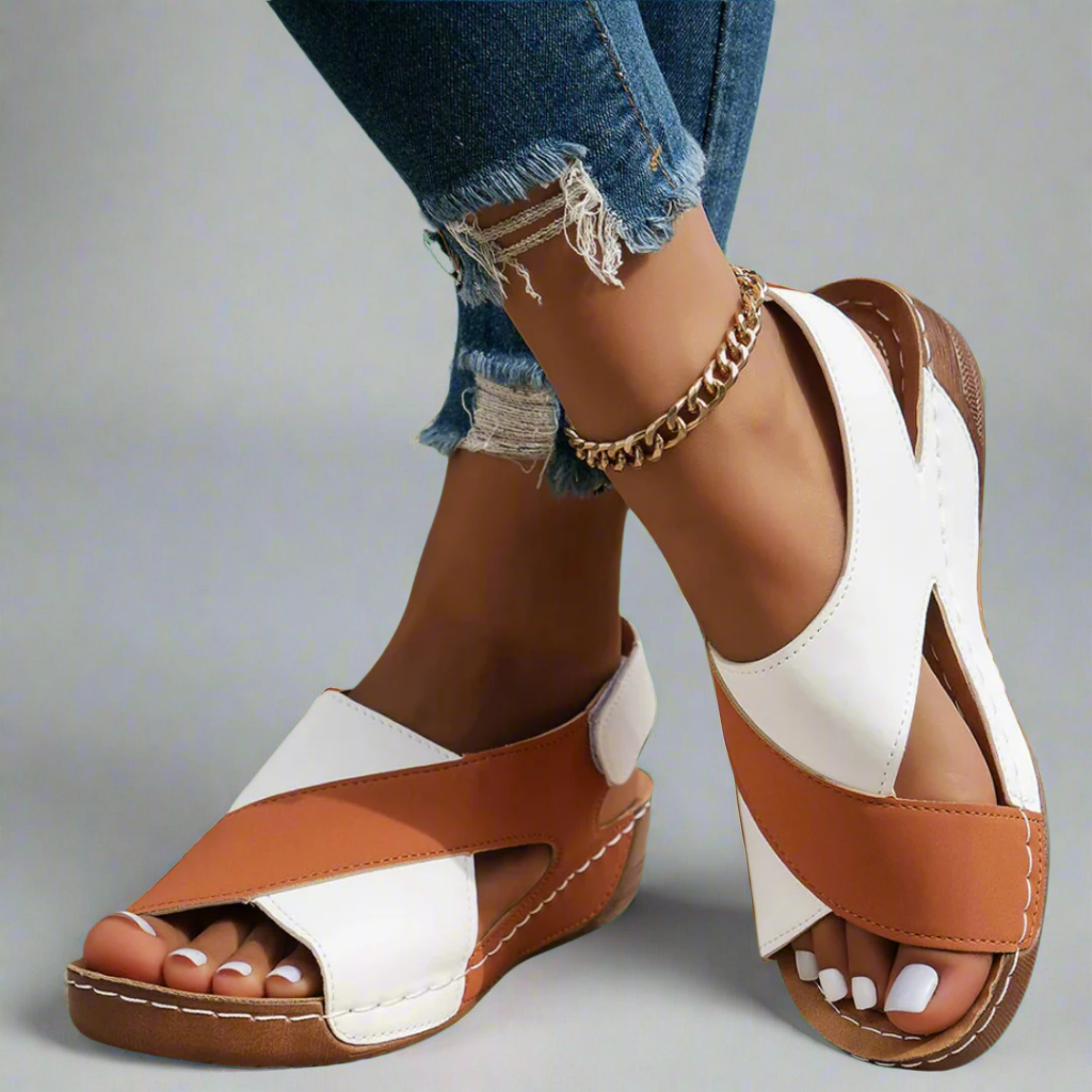 Alwine | Women's Slip-Resistant Open-Toe Elegant Wedge Shoes Made of Premium Material