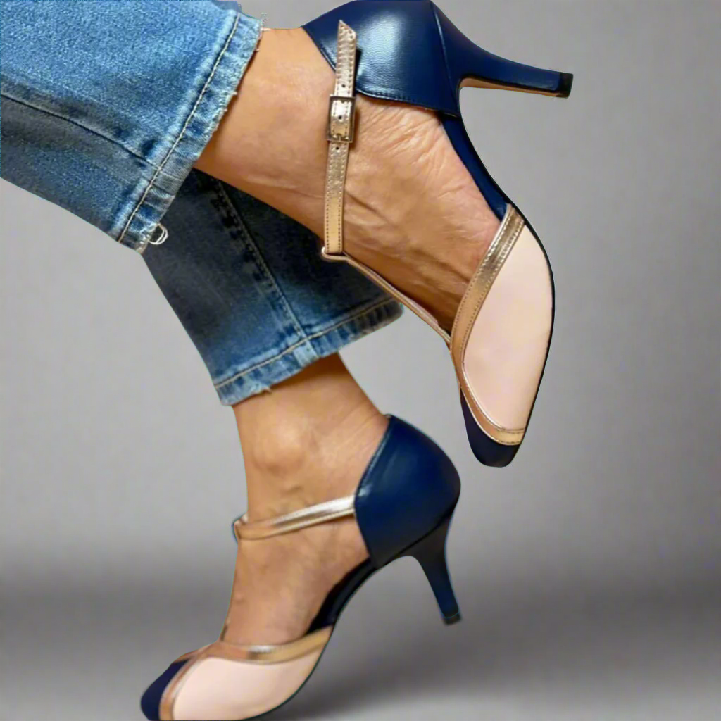 Brunhilde | Women's Lightweight Open-Toe Elegant Orthopedic Heels with Arch Support