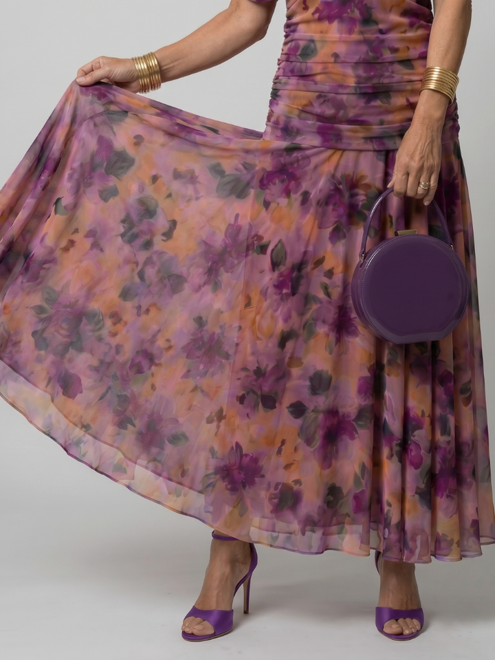 Calen | Women's Elegant Off-Shoulder Midi Dress with Flowing Design