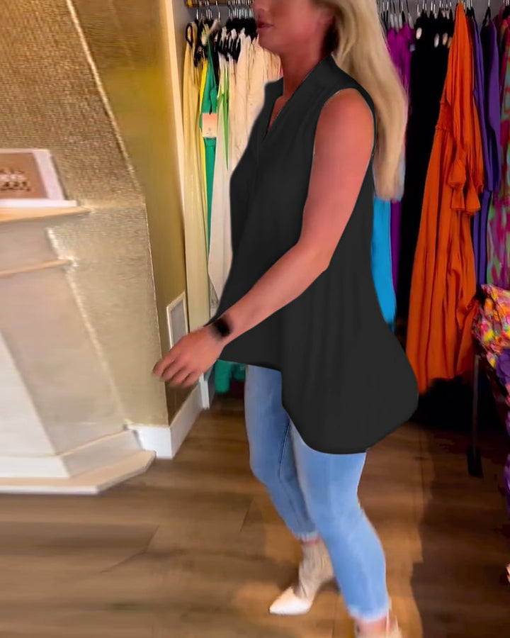 Alana | Women's Timeless Ruffled Sleeveless Top