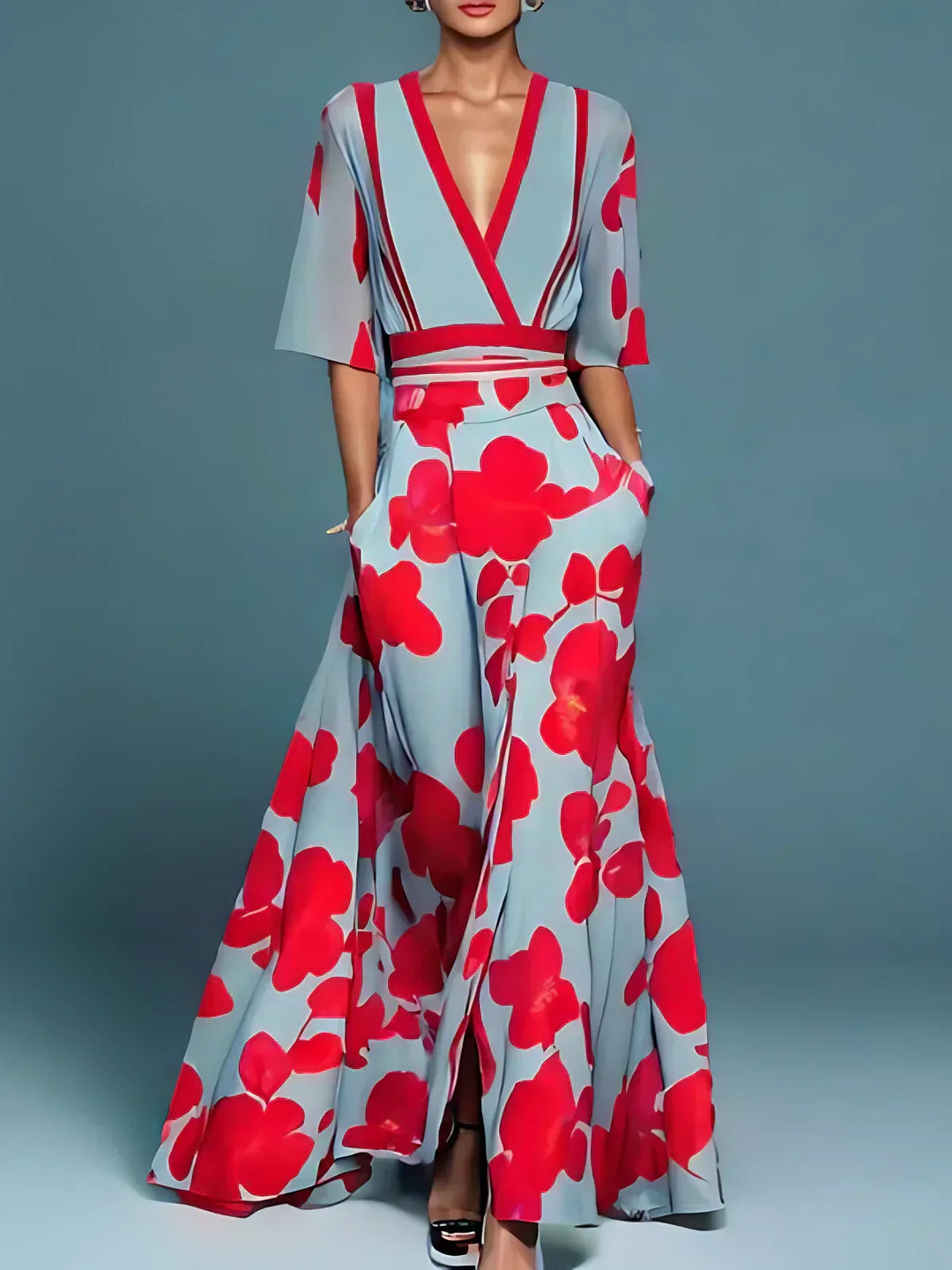 Elise | Women's Elegant Floral Maxi Dress