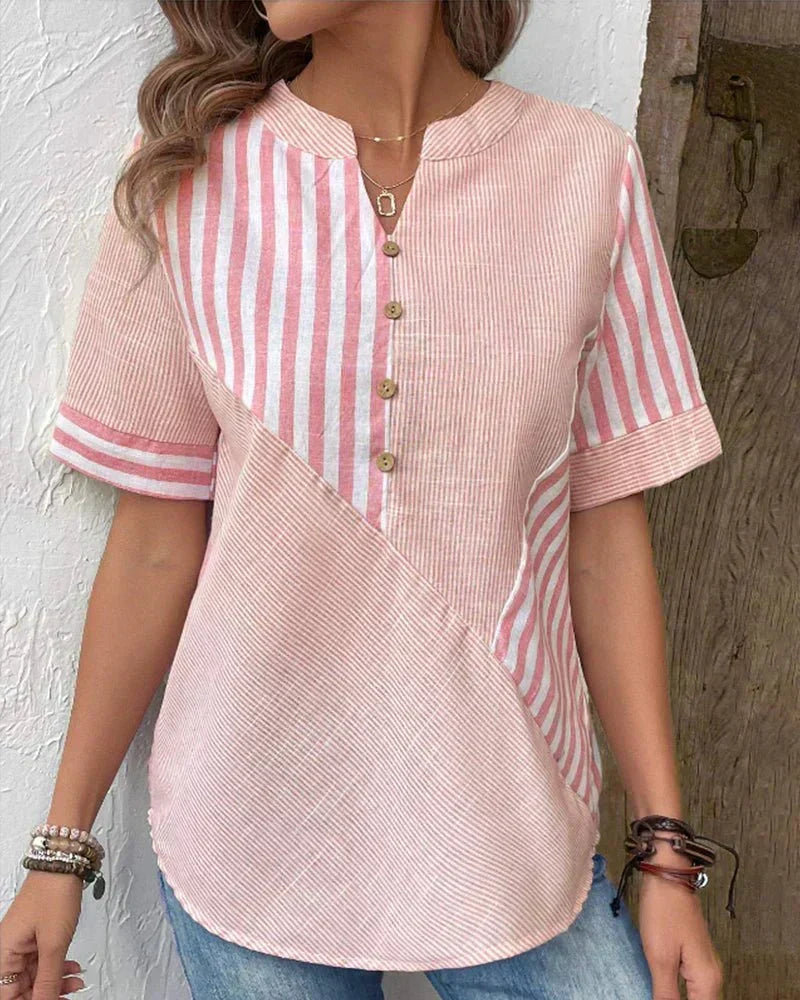 Monroe | Women's Relaxed Soft Striped Blouse