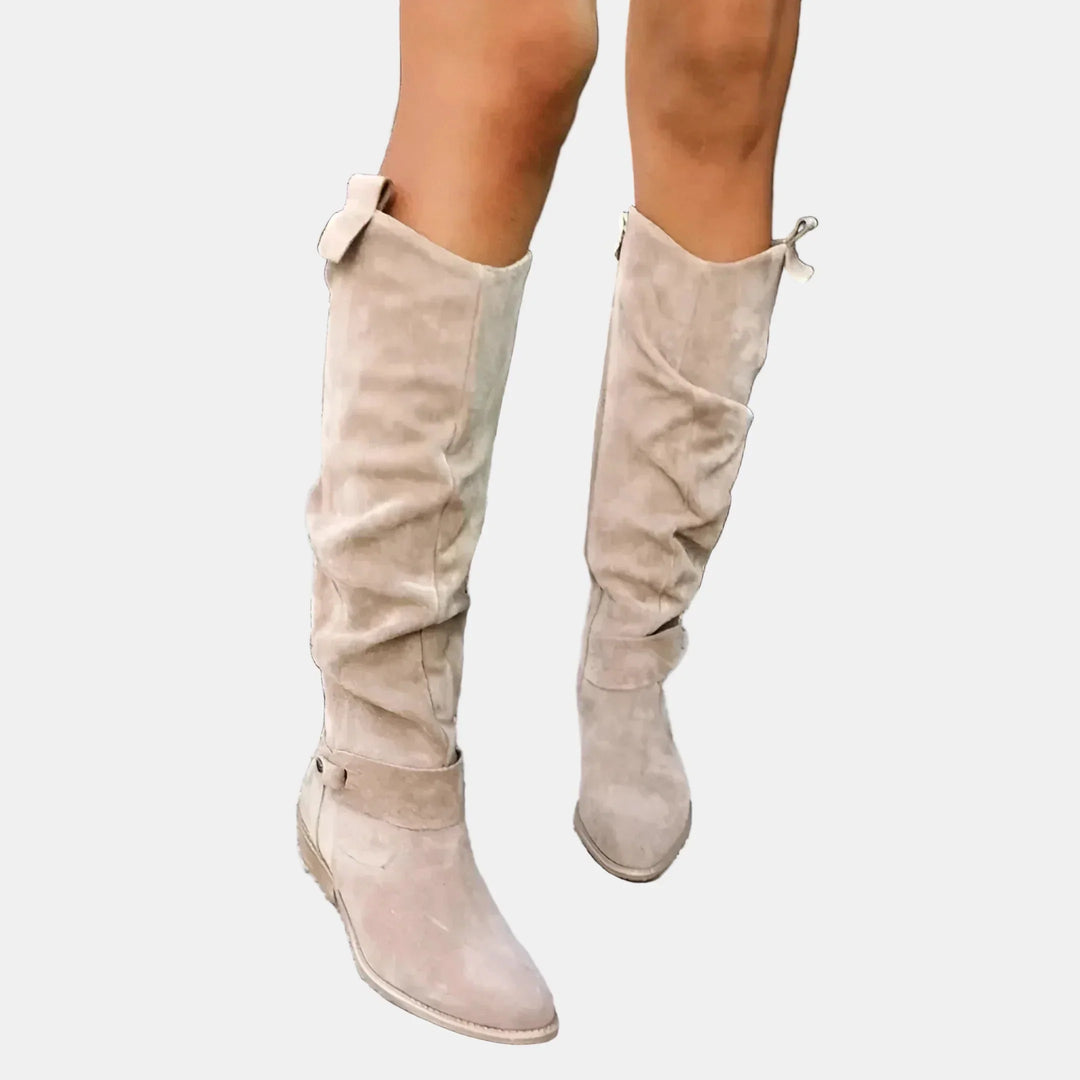 Avery | Women's Cushioned Zip Low-Heeled Boots
