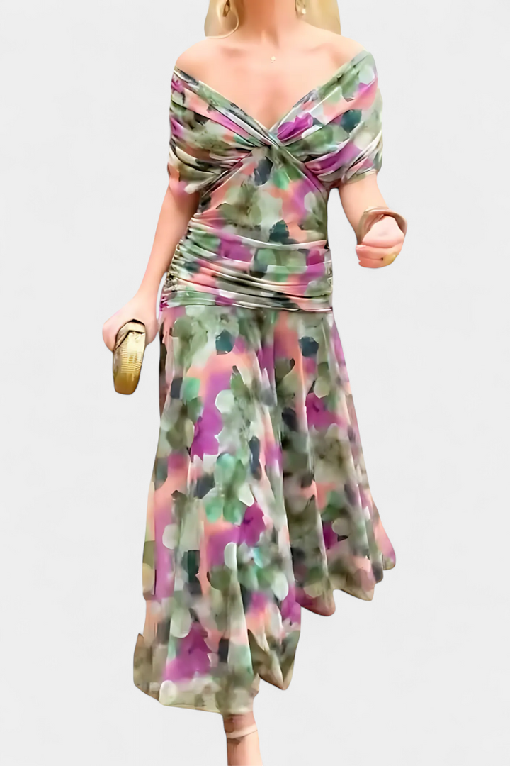 Alondra | Women's V-Neck Long Floral Maxi Dress
